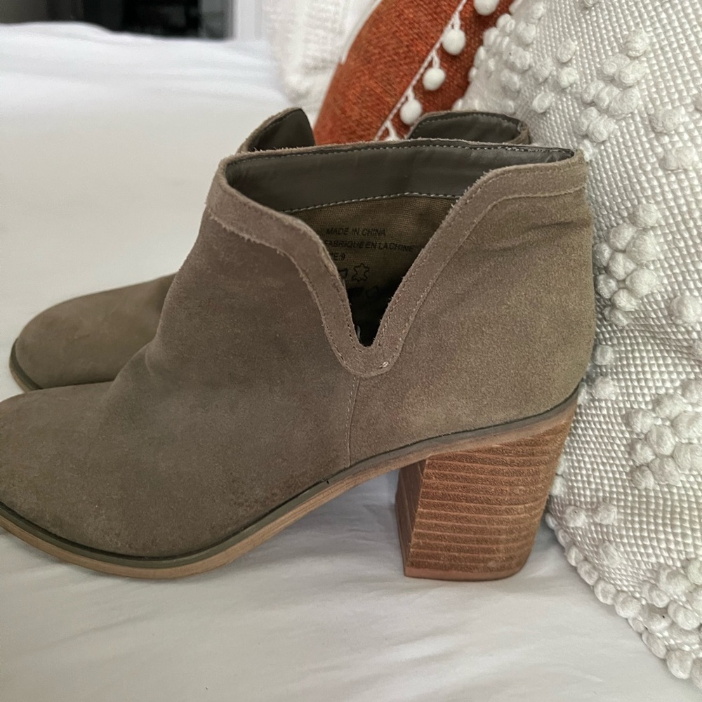 Urban Outfitters Taupe Suede Booties